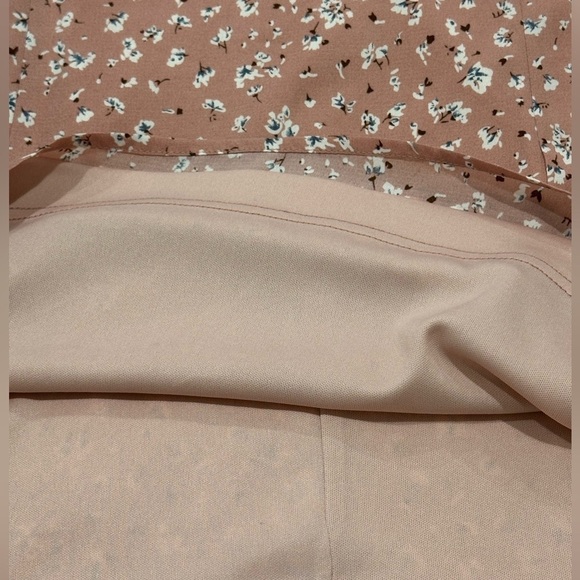 Et Clet Pink Floral Mini Dress Puff Sleeve Medium Coquette Cottagecore Garden - Picture 7 of 9